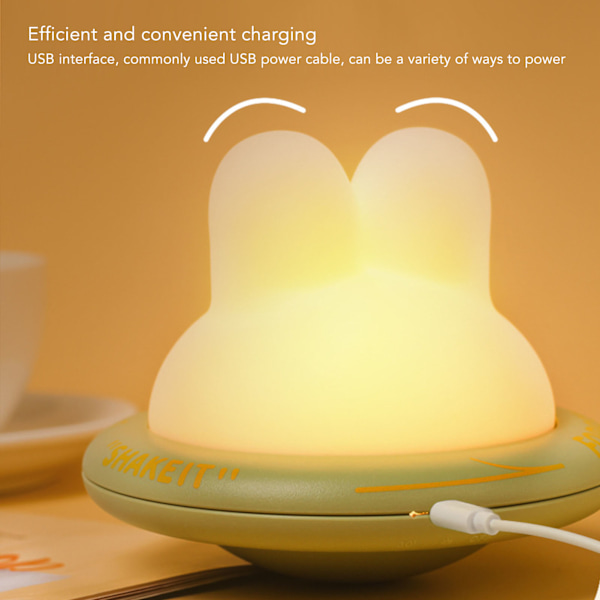 Kawaii Söt Lampa för Flickor & Pojkar, Silikon Nattlampa med Säkert Material, Uppladdningsbar Trådlös Användning, 3 Ljusstyrkenivåer, Timerfunktion, Rum