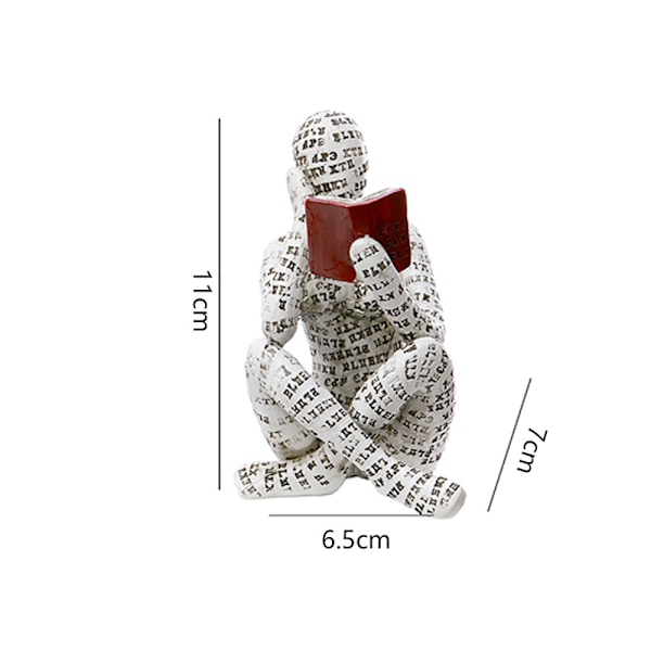 Läsande kvinna figur kreativ harts läsande kvinnor tänkare staty modern abstrakt konst skulptur för dekoration