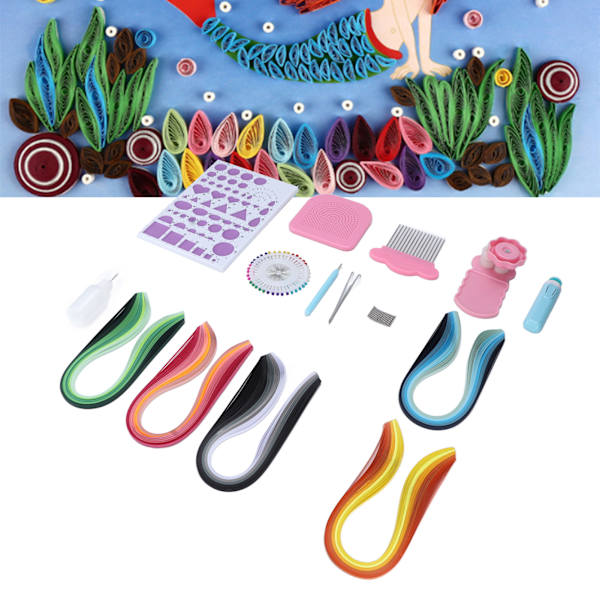 Quillingverktyg Hög hårdhet DIY Produktion Perfekt Kit Pappers Quilling Set för nybörjare