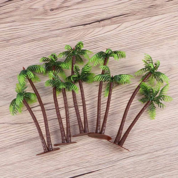 5 st plast kokosnöt palmträd miniatyr krukväxter bonsai hantverk mikro landskap DIY dekor