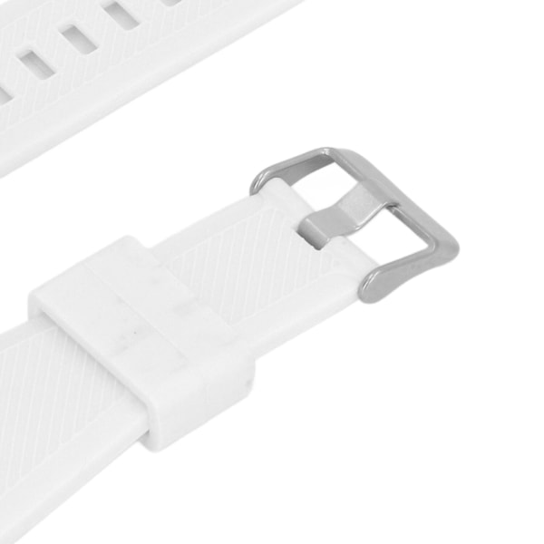 Silikon Twill Klockarmband Elastiskt Bekvämt Mjukt Justerbart Snabbfäste Sport Klockarmbandsersättning för Amazfit Active Edge Vit