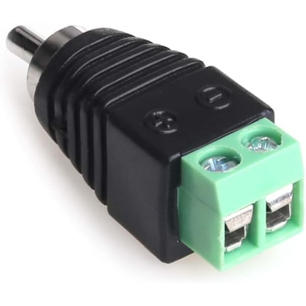 RCA-pluggadapterplint, RCA till AV-block skruvanslutning kontaktkabel
