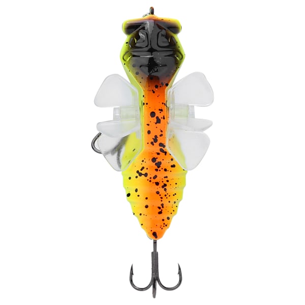 Hård fiskbete bionisk cikada form fiskebete med roterande spinnpropeller trekrok 7,5 cm Y238-4