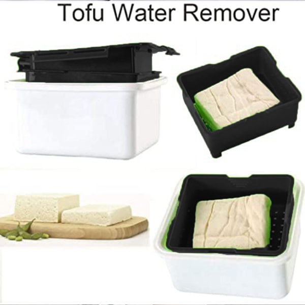 Köksredskap Tofu Avloppslåda Marineringsskål Vattenfilter Tofu Black
