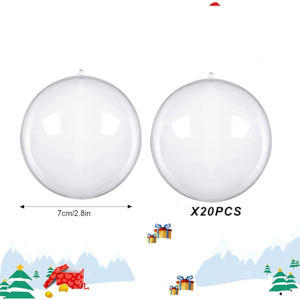 DIY Hantverksbollar, Genomskinliga Akryl Fyllbara Ornament för Juldekoration, Splittersäkra Sfäriska Dekorationsbollar för Badbomsform, Bröllop