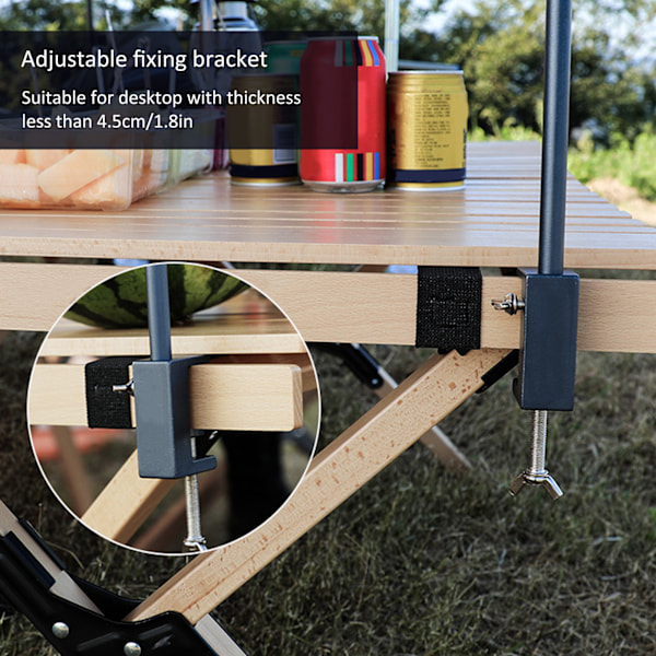 Bärbar hopfällbar lyktstativ i aluminiumlegering för utomhuscamping BBQNavy Blue