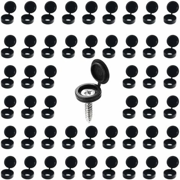 120 stycken cover i plast, cap i plast, cover, cover för bricka, dekorativt cover (svart)