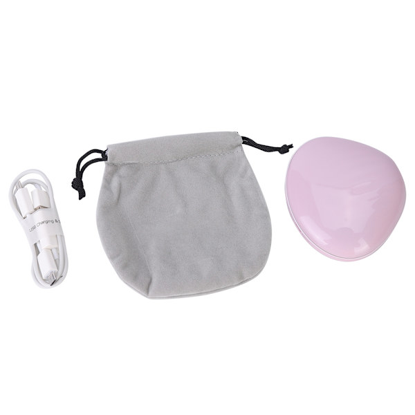 3-i-1 Multifunktionell Bärbar Handvärmare Mobil Powerbank Sminkspegel med USB-port (Lila)