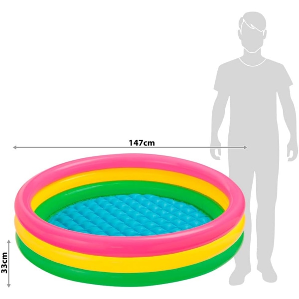Flerfärgade uppblåsbara barnpooler, babypoolset, sommarskoj för barn Vattenpool bollpool inomhus&utomhus$Uppblåsbara barnpooler