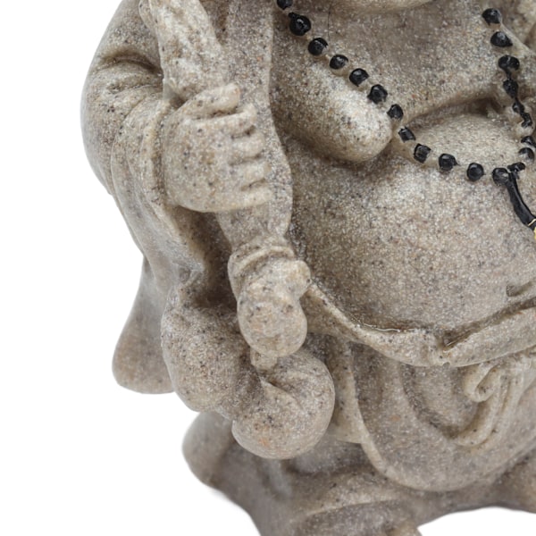 Buddha-staty i harts av 8 cm Maitreya skrattande Buddha-figur för hemmakontorsdekoration presentkollektion