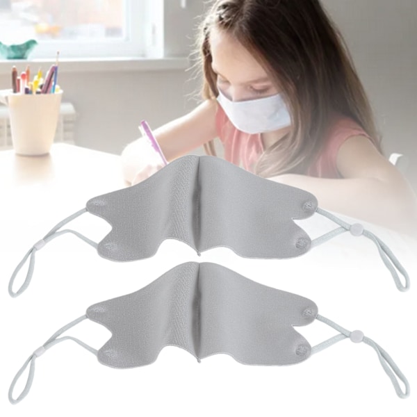 20 st Barnmask Tvättbar Återanvändbar Skydd med Elastisk Öronögla Mjuk Tygmask för Daglig Användning Utomhus