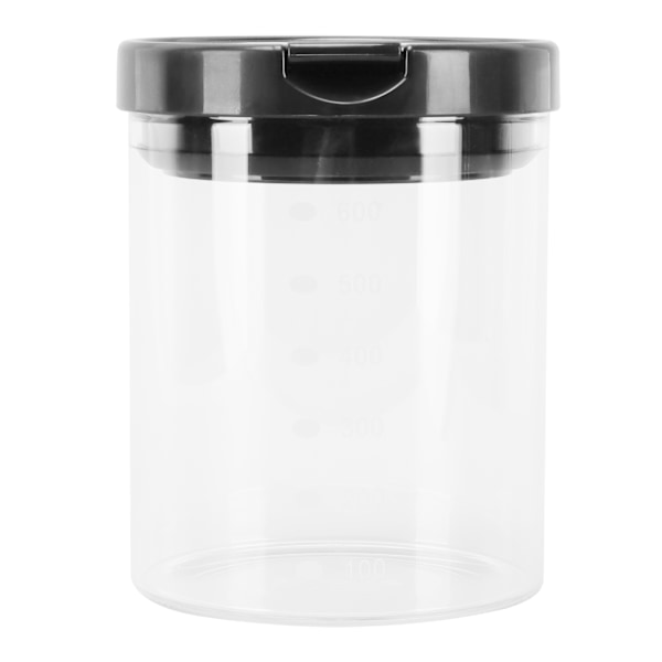 Lufttät Förslutning Klar Glasbehållare, Vakuumbehållare för Färska Ingredienser, Multifunktionell Förvaring med Bred Öppning för Ditt Kök (600ml)