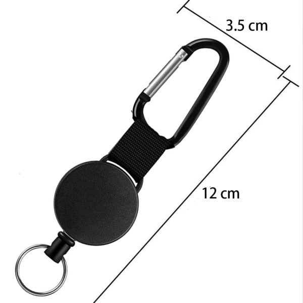 3 delar utdragbar nyckelring Utdragbar nyckelring med 60 cm