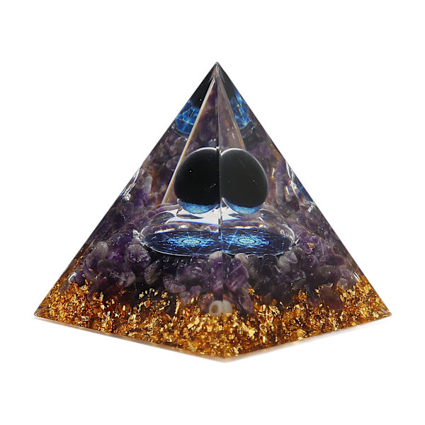 Kristallpyramid Exquisit Vacker Pyramid Power Stone Prydnad för Skrivbord Vardagsrum Sovrum Kontor Dekoration