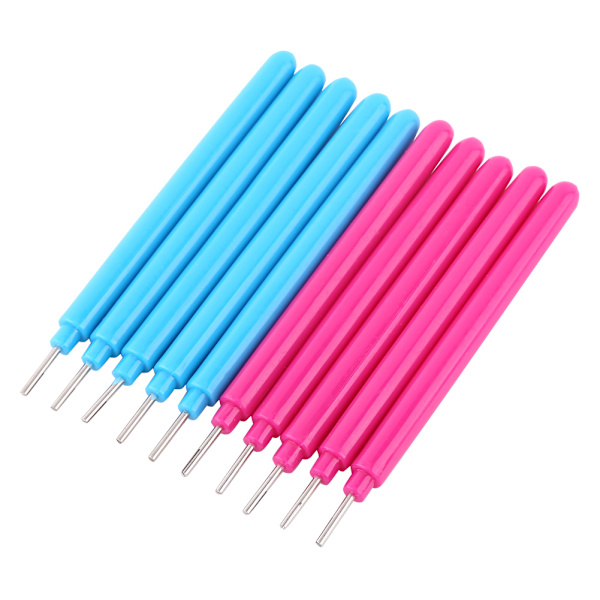 Ekonomisk 10 st pappersskärare plast slitsad papper quilling verktyg DIY handgjord curling penna ny