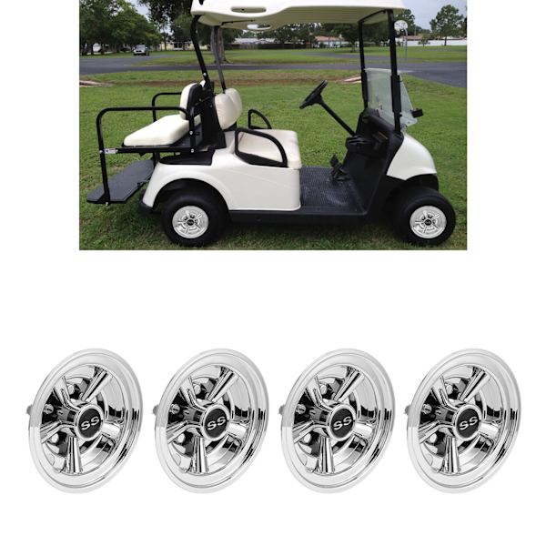8 tum Golfvagns Hjulnavskåpa Aerodynamisk Vattentät Högtemperaturbeständig Universal Ersättning för E‑Z‑GO