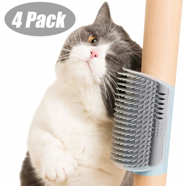4-pack Cat Self Wall Corner Scratcher Ansiktsvårdsborste