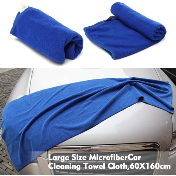 Stor storlek 60X160cm mikrofiber rengöring bil rengöring handduk mjuk rengöring handduk handduk dammtrasa bilhandlare rengöring mikrofiber handduk