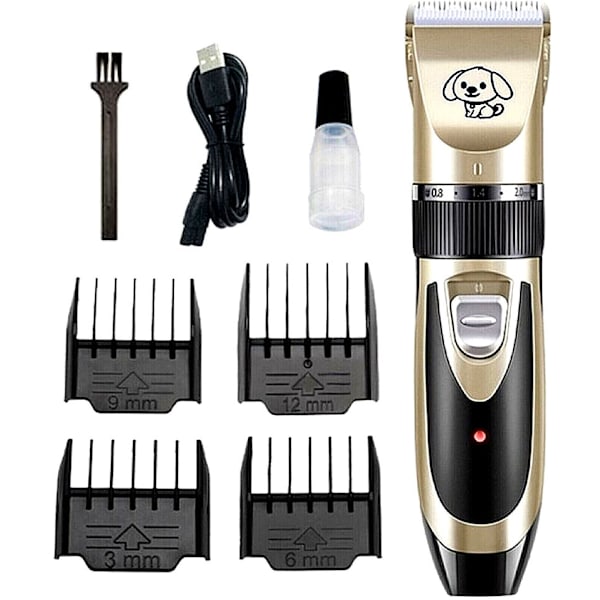 Hund Katt Husdjur Grooming Kit Uppladdningsbar Sladdlös Elektrisk Hårklippare Trimmer Set