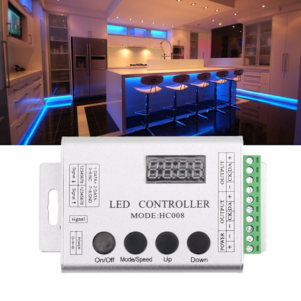 LED RGB-styrenhet SPI-signal ljusremsstyrenhet för 6803 1903 WS2811 WS2812B 5V till 24V