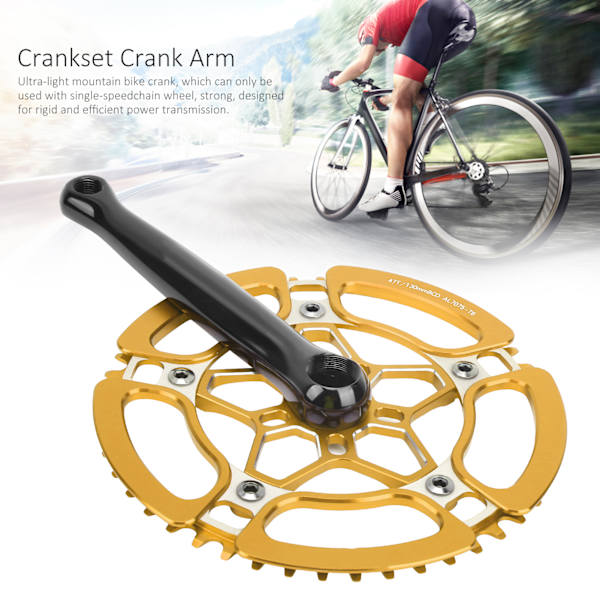 BCD130mm cykelvevarm i aluminiumlegering 47T enkelhastighetskedjehjul tillbehör guld