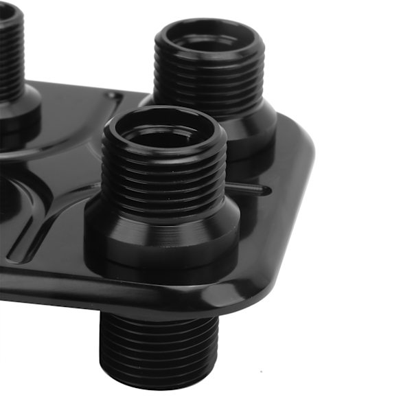 Bil 4-ports luftkonditioneringsbulkhead slangkoppling Universal modifiering Ersättning för GM PerformanceBlack