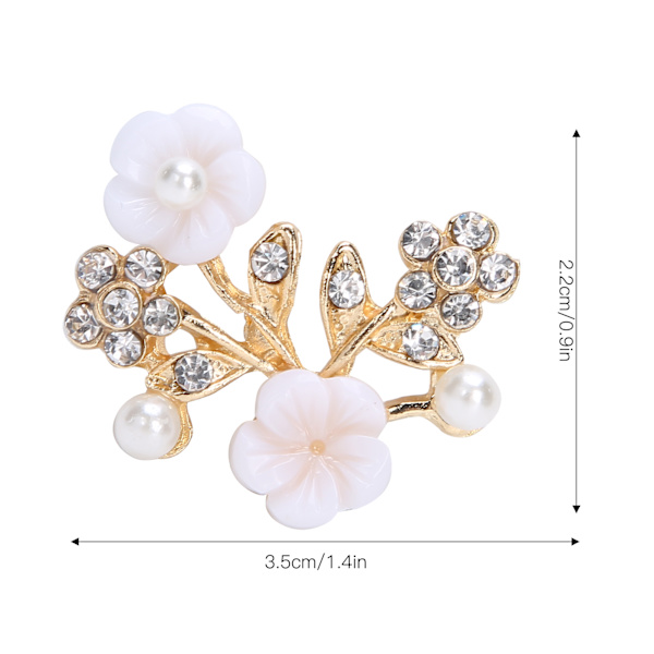 4 st ihåliga kristallblommor spänne kläder väskor skor spänne dekoration tillbehör 3,5x2,2 cm NR 2 pärlblomma grenform spänne