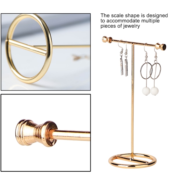Elegant Smyckesorganisatorställ, Guldmetallskärm Säkerställer Att Ytan Aldrig Bleknar, Modulär Dekoration för Vardagsrum, Sovrumsbord, Perfekt Gåva