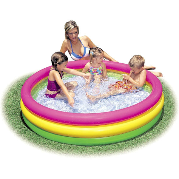 Flerfärgade uppblåsbara barnpooler, babypoolset, sommarskoj för barn Vattenpool bollpool inomhus&utomhus$Uppblåsbara barnpooler