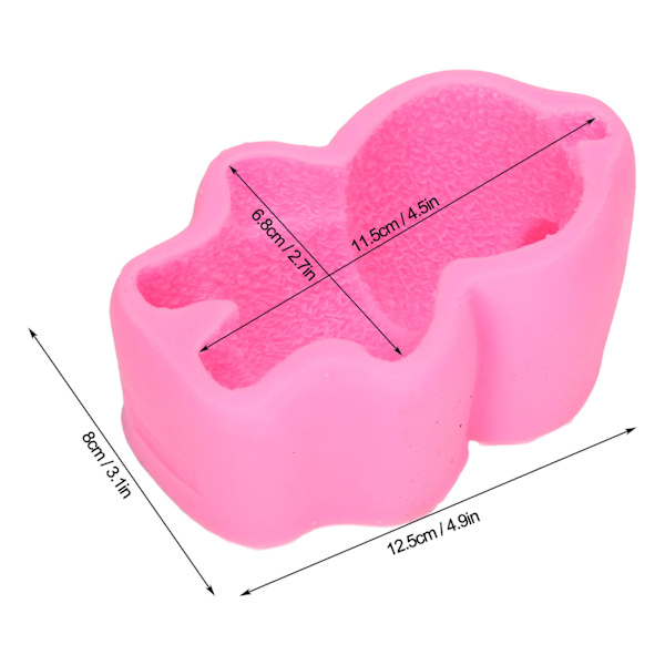 Silikonform Anti-stick Design Lätt att avforma God seghet Djur Silikonform för DIY Tårta Fondant Choklad Muffin