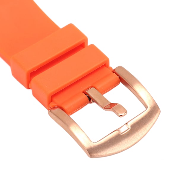 Analog Quartz Armbandsur 30m Vattentät Silikonrem Multifunktionell Quartzklocka för Män Rosorange