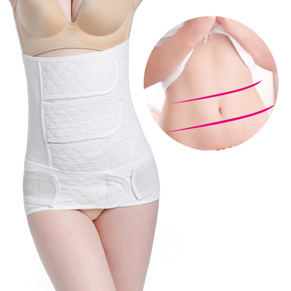 Bomullspostpartum Abdominal Belly Belt Shapewear Slimming Recovery Belly Band (L)