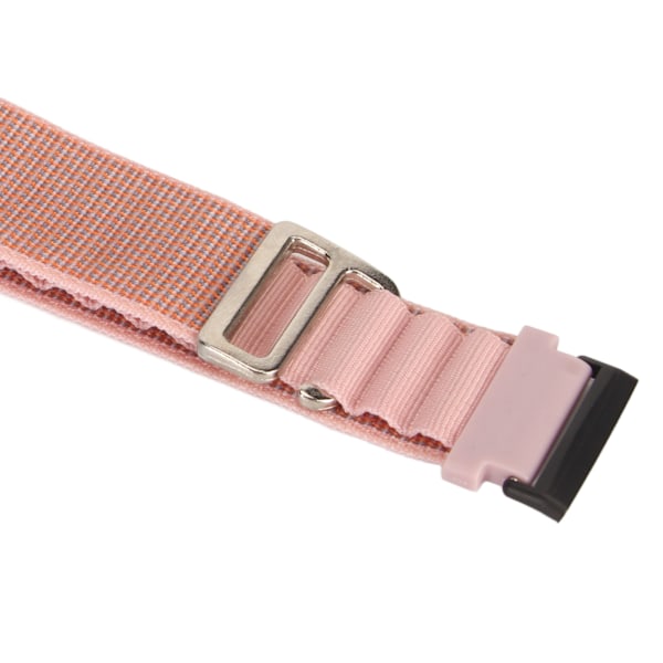 Stretch Woven Nylon Smartwatch Band Strap Ersättning Tillbehör Passar Fitbit Versa 4 3 Sense 2 Rosa