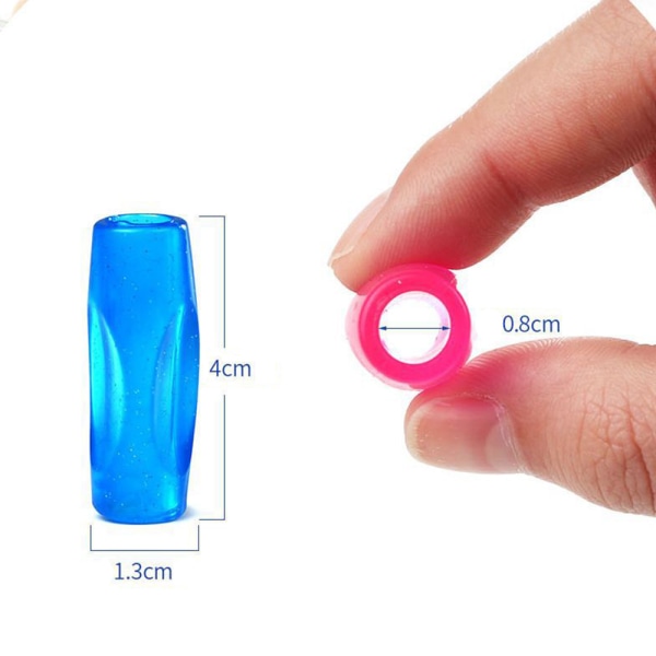 Penngrepp, 8 st fingergreppshållare, färgglad silikon