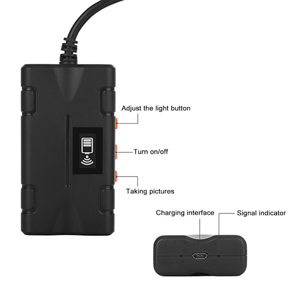F270 8MM Lins 8LED Bärbar Wifi Endoskop 2.0MP 1080P Boreskop Industriella Instrument 10M