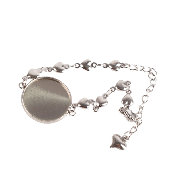 5 st armband infattning DIY justerbar rostfritt stål smycken infattning bas för att göra smycken hantverk präglade hängen