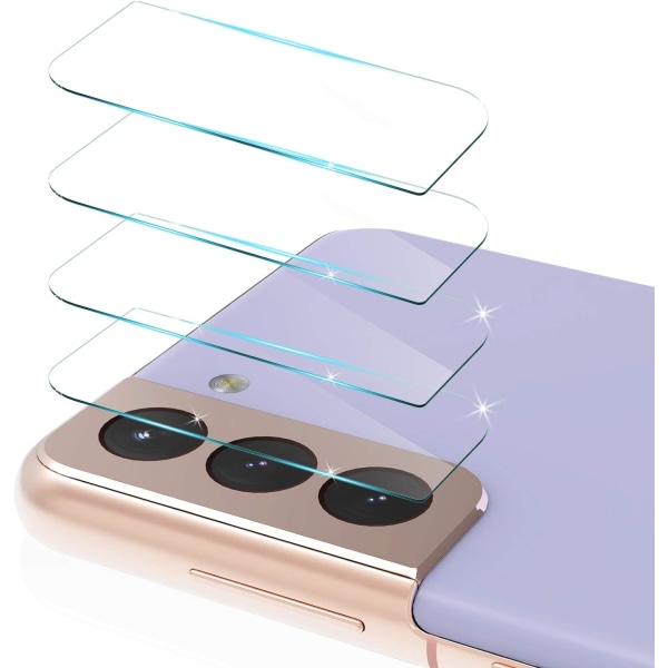 CloudValley 4-pack för Samsung Galaxy S21 kameralinsskydd, genomskinligt härdat glas på baksidan av cover, anti-scratch kamera