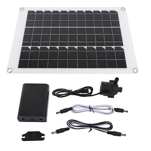 Solcellsfontänpump Kit 20W Panel Powered Vatten Submersible Lågbrus 12V för Fågelbad Fiskdamm Trädgård Hydroponisk