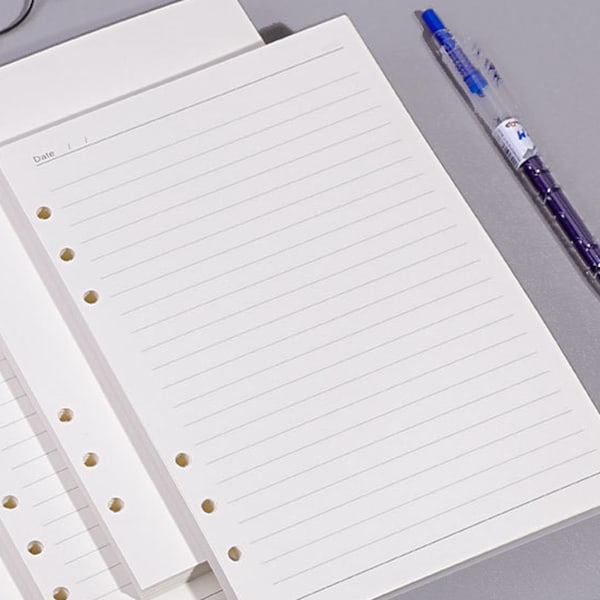A5 Refill Papper Linjerat - 80 Ark A5 Refillblock för A5 Dagbok, Lösa Refill Inlägg för Planerare A5 Papper, A5 Linjerat Papper Refill för Skolan