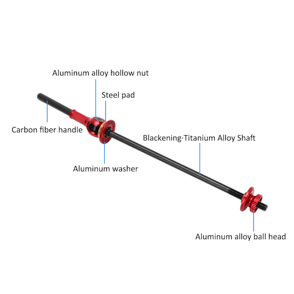 RISK 1 par MTB cykelnav snabbkopplingsstänger cykel titanlegering axelspett spak röd