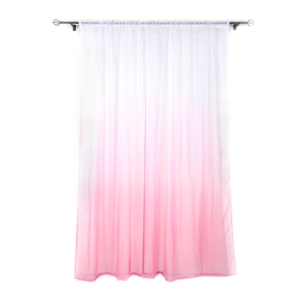 Gradientfärgade Skira Gardiner, Ombre Design Ljusfiltrerande Stångficka Hängande Stil för Vardagsrum Sovrum Matsal Balkong, Rosa Gradient, 2