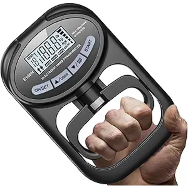 Hand Dynamometer Greppstyrketränare - Elektronisk Handgreppsstyrketestare Greppförstärkare Handträningsmätare Digital Handgreppsträning