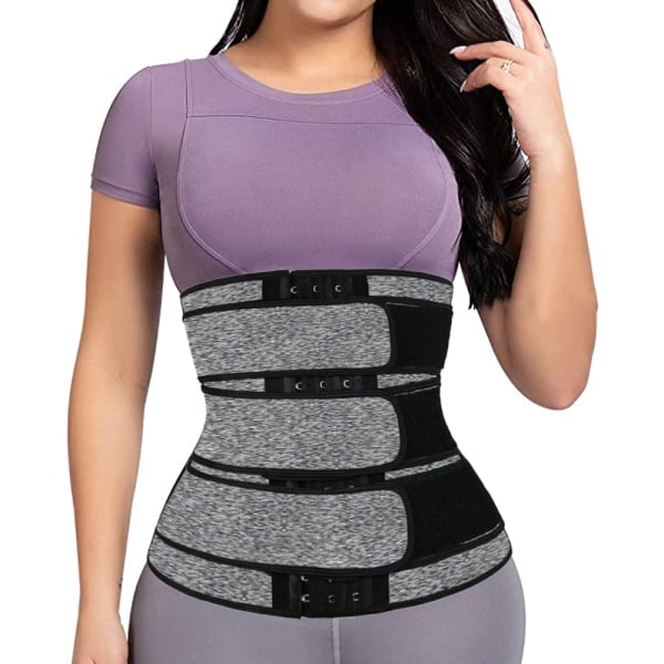 Kvinnors waist trainer 3 remmar höftkontroll träningskorsett grey