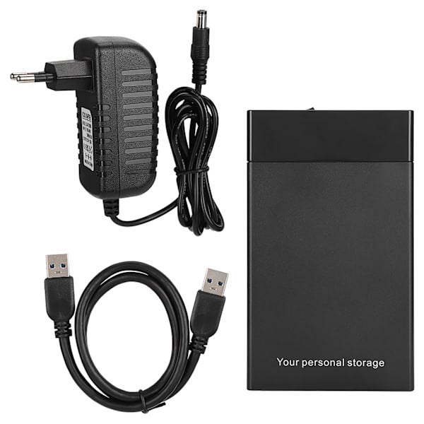 w3530 3,5 tums USB 3.0 SATA extern hårddisk mobil diskenhet (100-240V) (EU-kontakt)