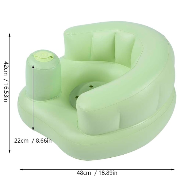 Baby Inbyggd Pump Badstol Uppblåsbar Stol Soffa Lek Barn (grön)