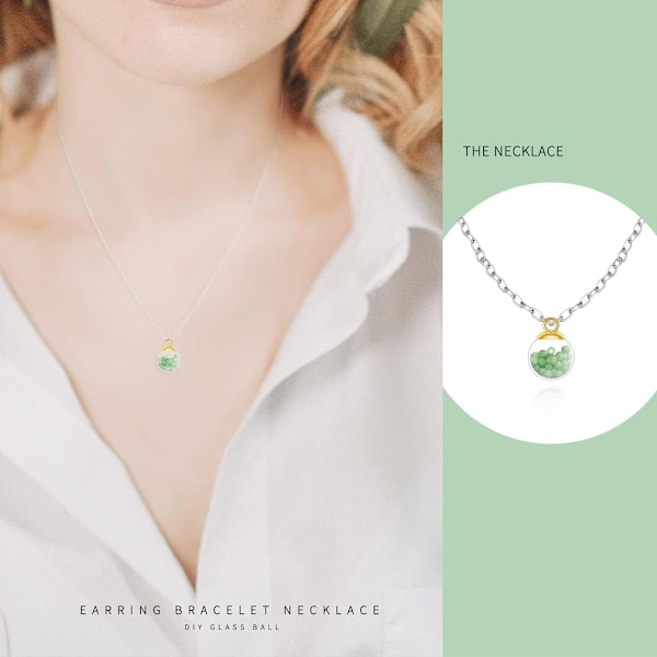 Glamorösa glaspärlor för armbandstillverkning, hållbart material transparenta glaskulor berlocker stjärn paljetter i kulhänge för DIY smyckestillverkning