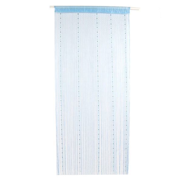 Polyester dörrfönstergardin för sovrum vardagsrumsdekoration (blå)