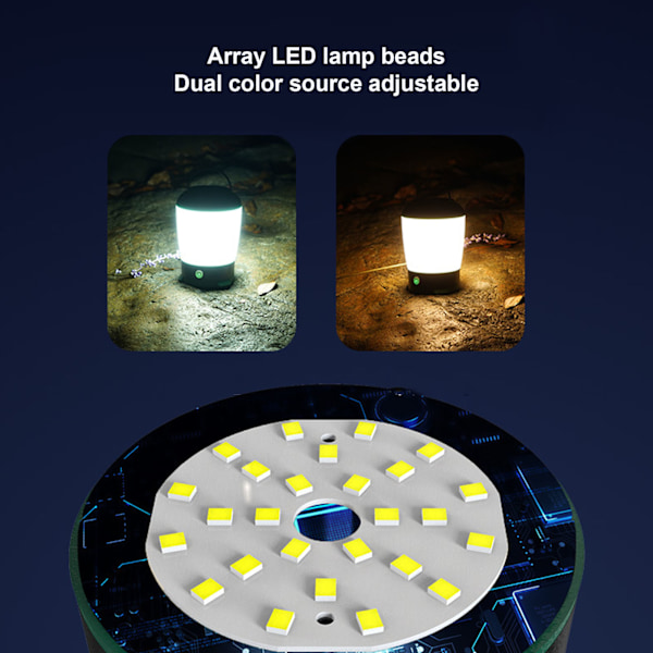 Camping Lykta LED Varmvitt Ljus 3 Justerbara Lägen Lång Batteritid LED Lykta för Utomhuscamping
