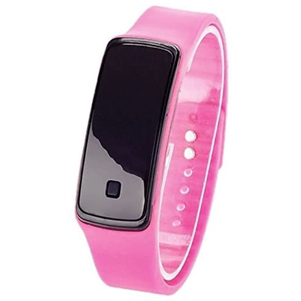 Mjukt Bekvämt Armband Digital Klocka, Portabel Miniräknare Med Ljus Och Termometer, Tidsvisning För Barn & Tonåringar, Rosa