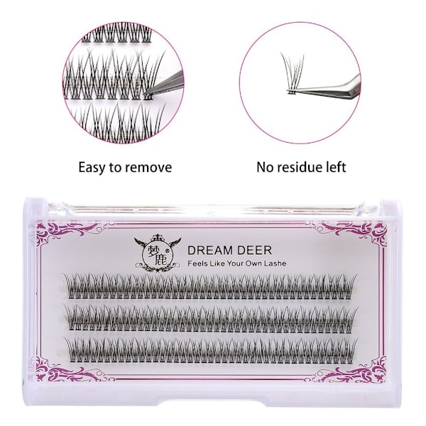 Individuella ögonfransar Lash Clusters Extensions Lösögonfransar 9mm 9mm